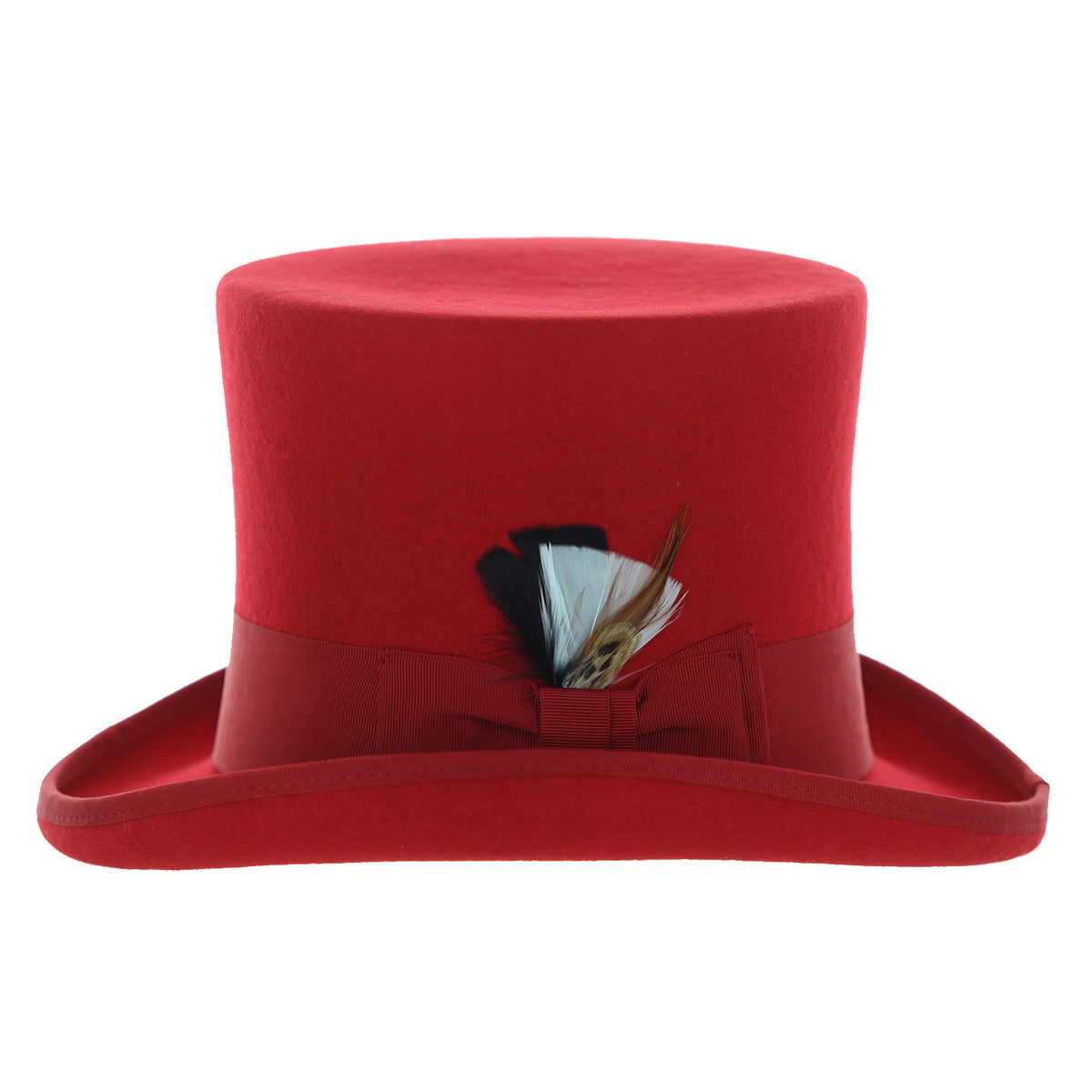 Red Wool Felt Top Hat for Men | Ferrecci
