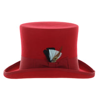 Red Wool Felt Top Hat for Men | Ferrecci