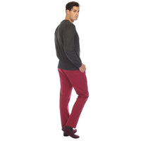 Sam Jacobi Men's Pullover Charcoal Knitted Sweater Crewneck Stylish Knitwear Long Sleeve Casual Slim Fit
