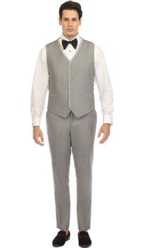 Celio Grey Slim Fit 3pc Tuxedo