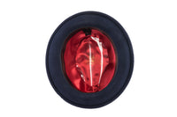 Ferrecci Brooks Soft 100% Australian Wool Felt Body With Removable Feather Navy Blue Hat Great For Travel.