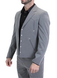 Men's Grey Western Suit Set