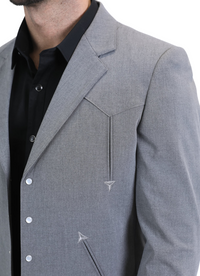 Men's Grey Western Suit Set