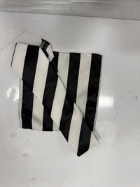 Mens Black & White Stripe Neck Tie.