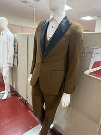 The Bronze Eclipse Slim Fit Peak Lapel 3 Piece Tuxedo Suit Set