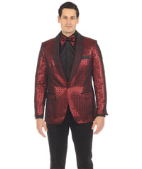 Men's Mojito Red Shawl Collar Tuxedo 1 Button 2 Vent Slim Fit
