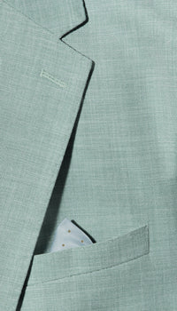 Slim Fit Two Button 3-Piece Sharkskin Business Suit – Moss Green