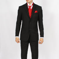Ferrecci Mens PV150 - Red with Red Back Adjustable Vest Set