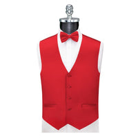 Ferrecci Mens Solid Wedding Prom Grad Choir Band 4pc Vest Set