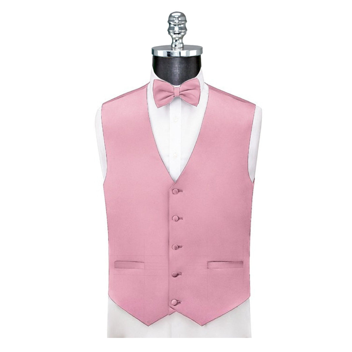 Ferrecci Mens Solid Wedding Prom Grad Choir Band 4pc Vest Set