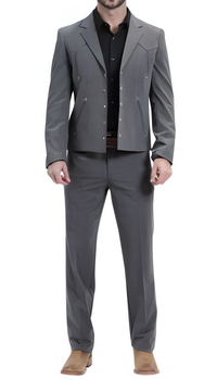 Men's Charcoal Western Suit Set