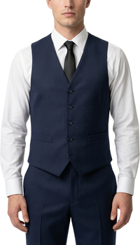 JAX Men's Navy Blue 3-Piece Slim Fit Suit – 2-Button Notch Lapel