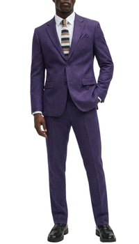 Ferrecci Harwin Mens Hunter Green Textured Tweed Suit.