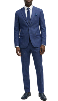 Ferrecci Harwin Mens Hunter Green Textured Tweed Suit.