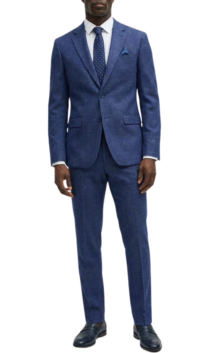 Ferrecci Harwin Mens Hunter Green Textured Tweed Suit.