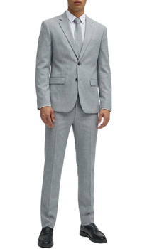 Ferrecci Nelson Men's Grey 2 Button Slim Fit Notch Lapel Suit