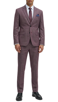 Ferrecci Nelson Men's Grey 2 Button Slim Fit Notch Lapel Suit