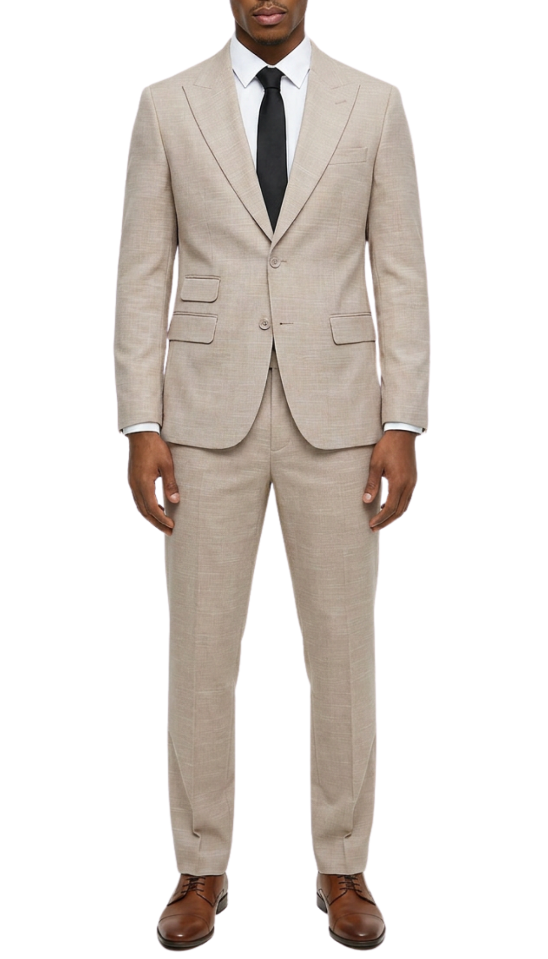 Rockford Peak Lapel Double Breasted Suit - Slim Fit