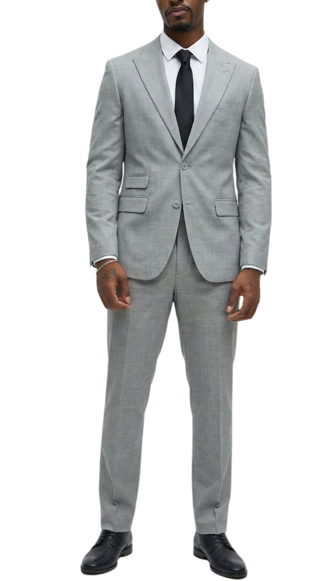 Rockford Peak Lapel Double Breasted Suit - Slim Fit