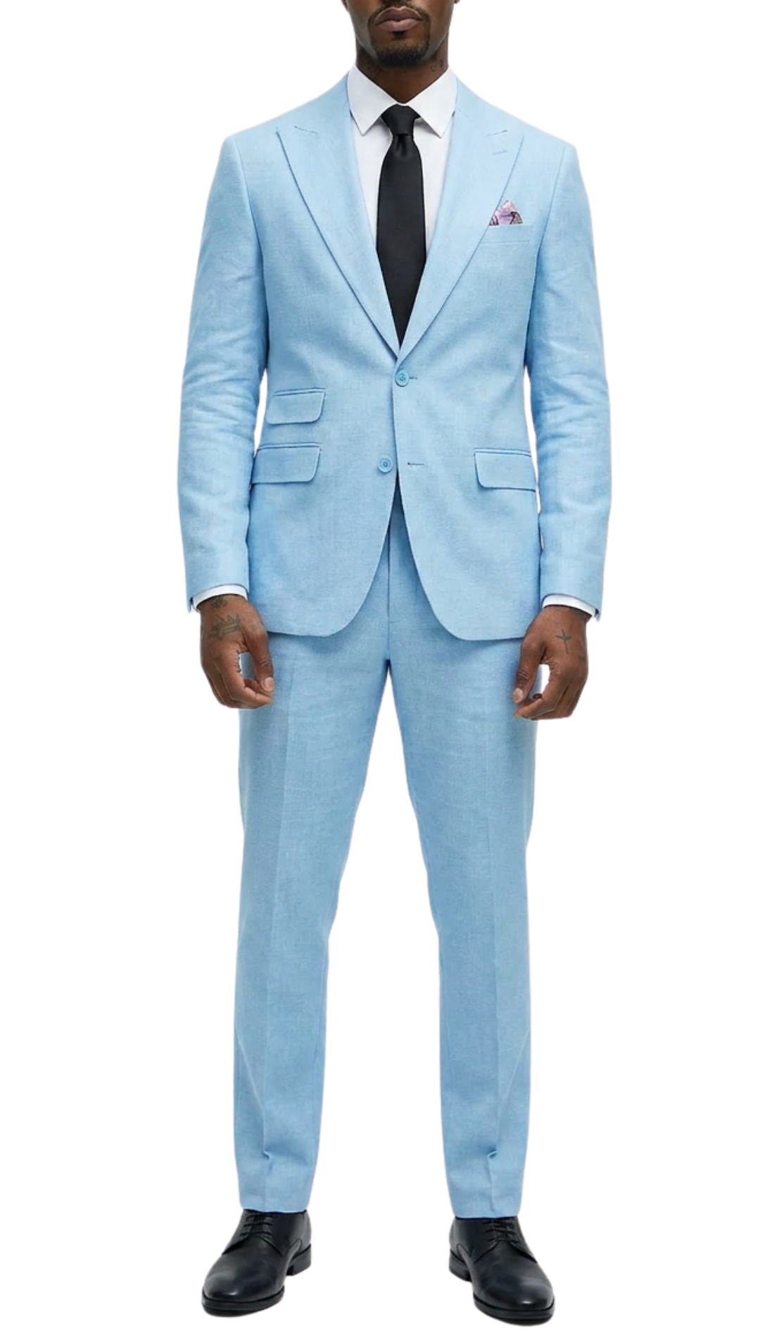 Rockford Peak Lapel Double Breasted Suit - Slim Fit