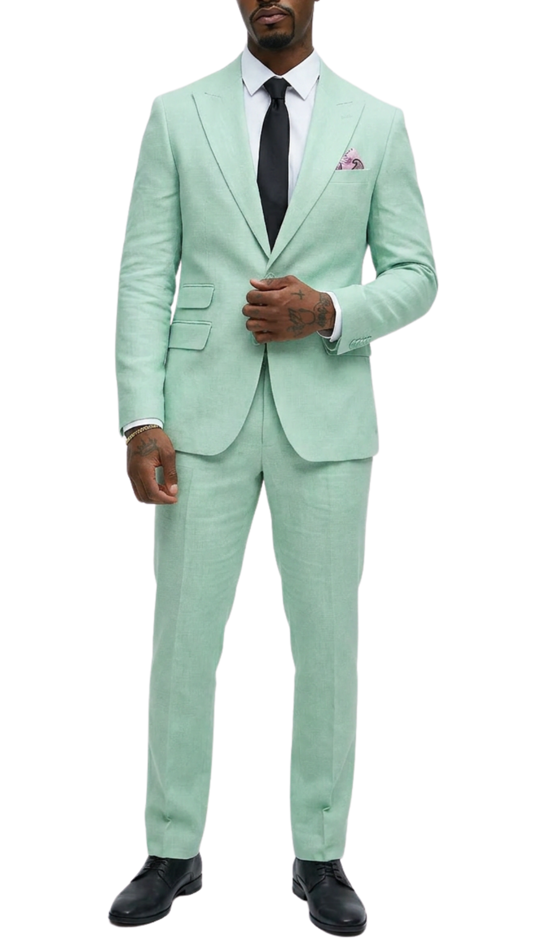 Rockford Peak Lapel Double Breasted Suit - Slim Fit