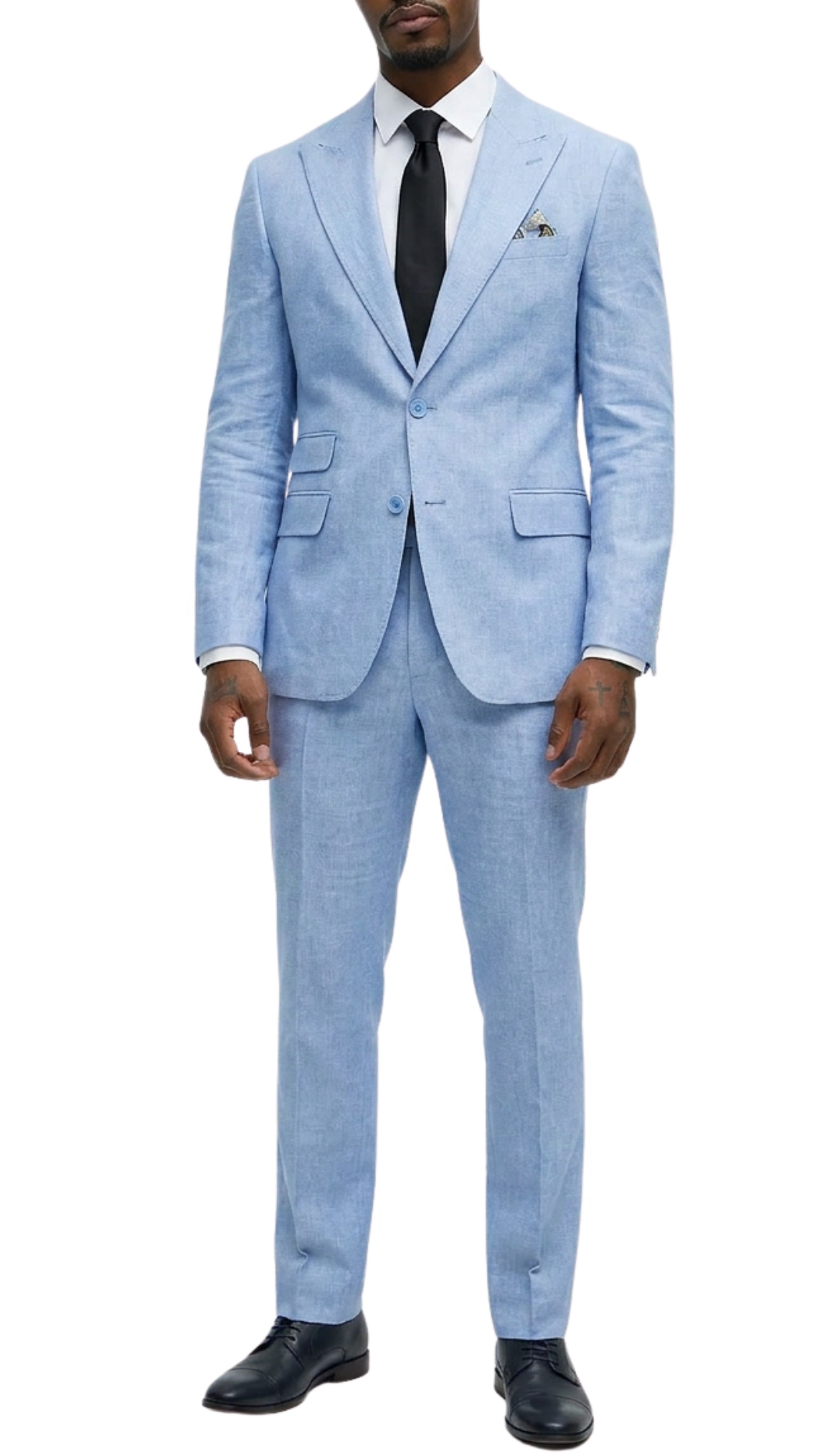 Rockford Peak Lapel Double Breasted Suit - Slim Fit