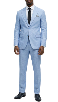 Rockford Peak Lapel Double Breasted Suit - Slim Fit