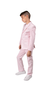 Ferrecci Boys Seersucker 2pc Suit Set Pink - Left