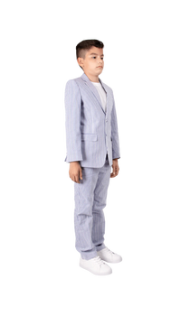 Ferrecci Boys Seersucker 2pc Suit Set Blue - Right