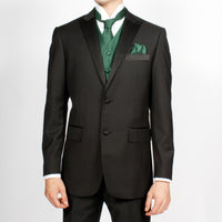 Ferrecci Mens PV300 - Dark Green with Black Back Adjustable Diamond Vest Set