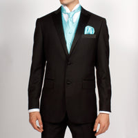 Ferrecci Mens PV300 - Pale Turquoise with Black Back Adjustable Diamond Vest Set