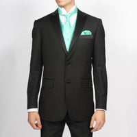 Ferrecci Mens PV300 - Light Turquoise with Light Turquoise Back Adjustable Diamond Vest Set