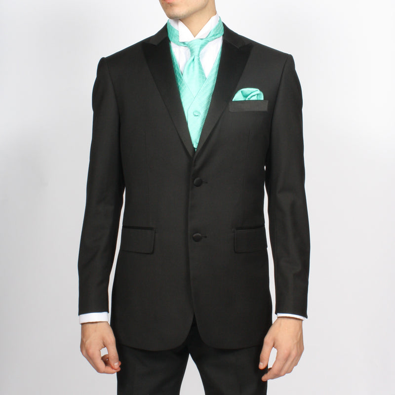 Ferrecci Mens PV300 - Light Turquoise with Light Turquoise Back Adjustable Diamond Vest Set