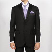 Ferrecci Mens PV300 - Lilac with Black Back Adjustable Diamond Vest Set