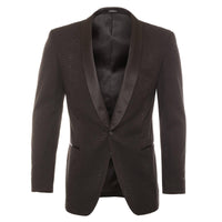 Ash All Black Snake Skin Tuxedo Blazer - Ferrecci USA 