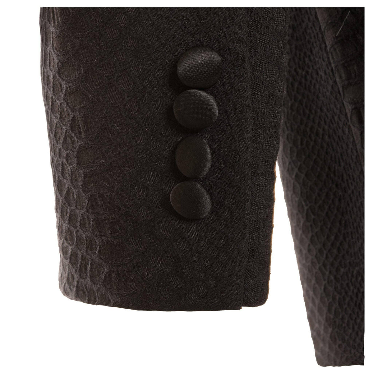 Ash All Black Snake Skin Tuxedo Blazer - Ferrecci USA 