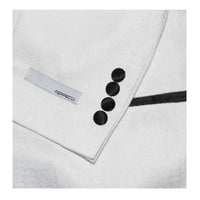 Ash All White Snake Skin Tuxedo Blazer - Ferrecci USA 