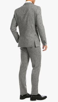 Bradford Grey Slim Fit 3 Piece Tweed Suit - Ferrecci USA 