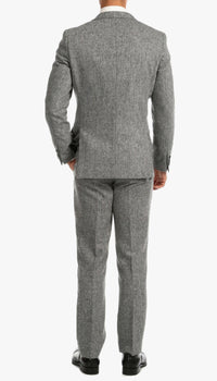Bradford Grey Slim Fit 3 Piece Tweed Suit - Ferrecci USA 