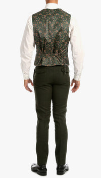 Bradford Hunter Green Slim Fit 3 Piece Tweed Suit - Ferrecci USA 