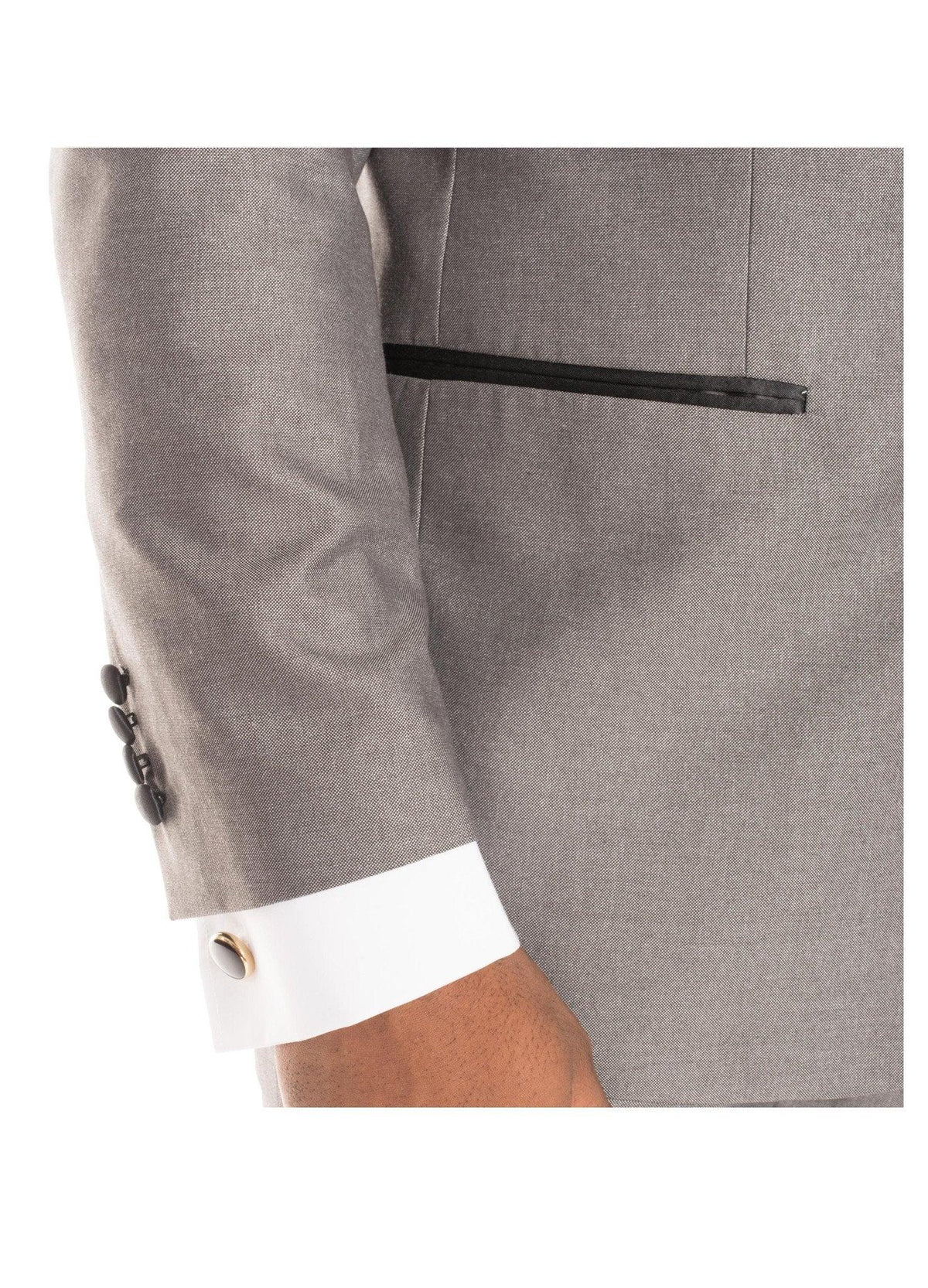 Celio Grey & Black Slim Fit 3 Piece Tuxedo - Ferrecci USA 