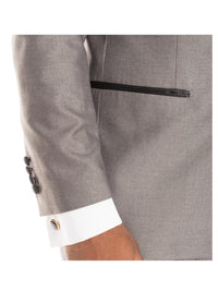 Celio Grey & Black Slim Fit 3 Piece Tuxedo - Ferrecci USA 
