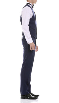 Celio Navy Slim Fit 3 Piece Tuxedo - Ferrecci USA 