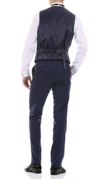 Celio Navy Slim Fit 3 Piece Tuxedo - Ferrecci USA 