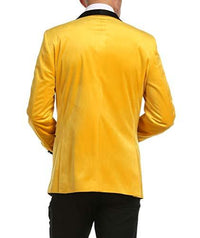 Enzo Gold Slim Fit Velvet Shawl Tuxedo Blazer for Men - Ferrecci USA 