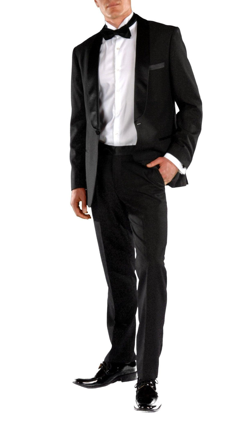 Falls Black Slim Fit 2 Piece Tuxedo - Ferrecci USA 