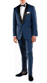 Falls Indigo Slim Fit 2 Piece Tuxedo - Ferrecci USA 