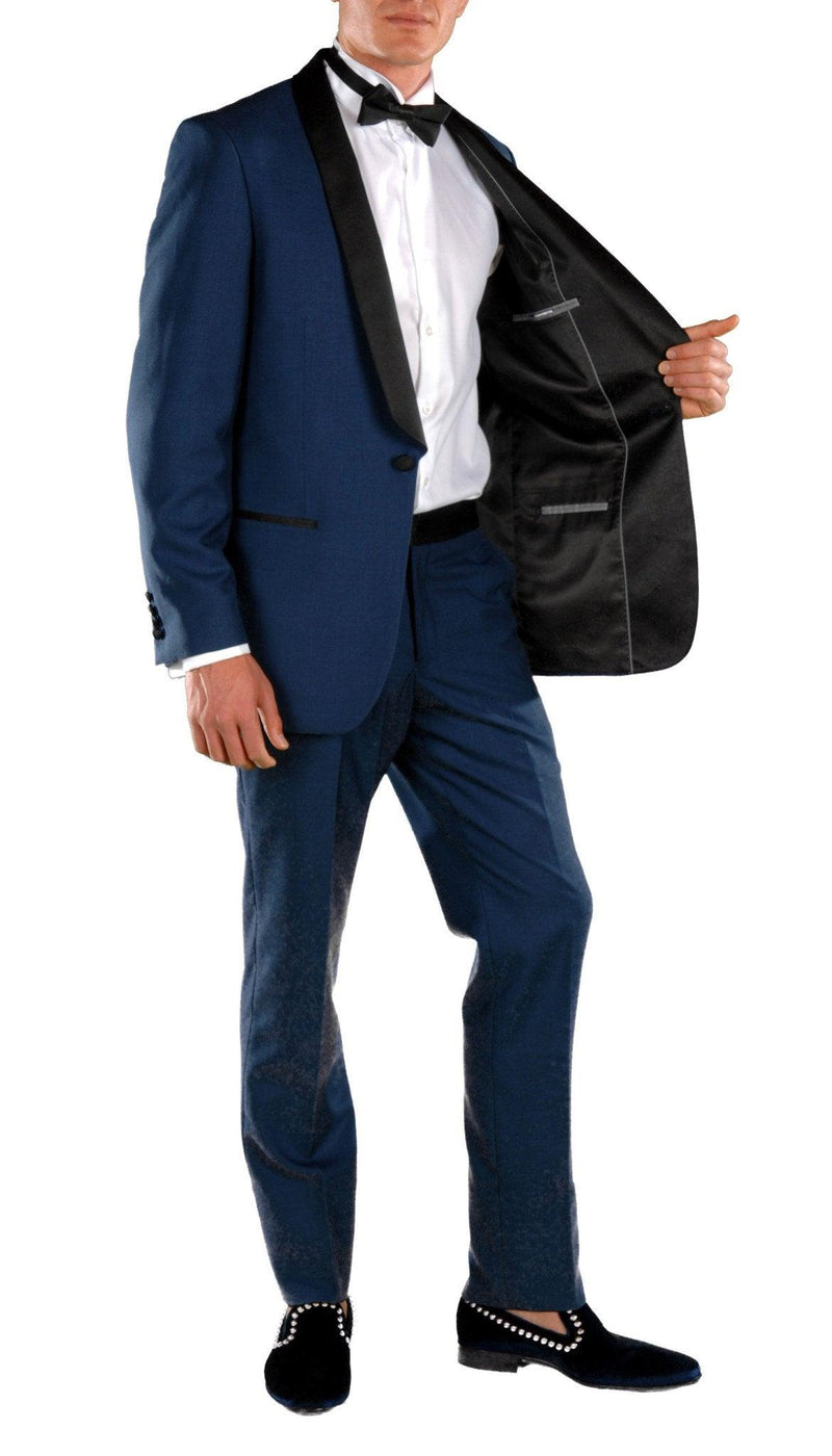 Falls Indigo Slim Fit 2 Piece Tuxedo - Ferrecci USA 