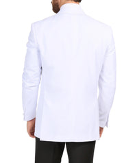 Ferrecci Men's Aura White Slim Fit Peak Lapel Tuxedo Dinner Jacket - Ferrecci USA 