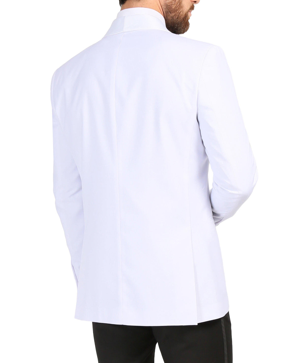 Ferrecci Men's Echo White Slim Fit Shawl Lapel Tuxedo Dinner Jacket - Ferrecci USA 